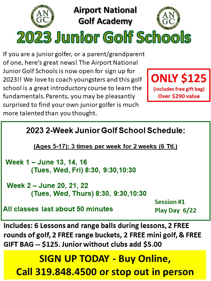 Junior Golf School 2023 letter version
