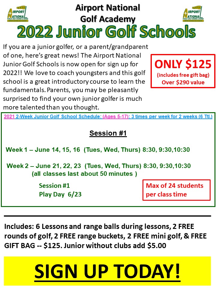 Junior Golf School Cover 2022